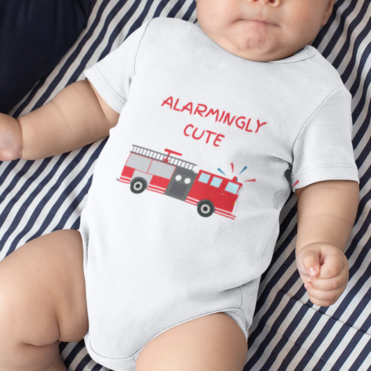 Family Matching Firetruck Baby Onesie - Say Something Swag