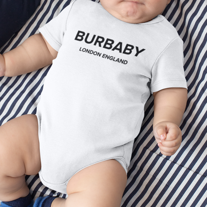 Burbaby Parody Burberry Onesie - Say Something Swag