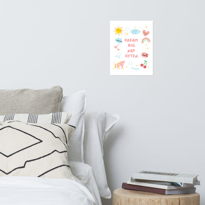 Dream Big, Nap Often Print - Say Something Swag