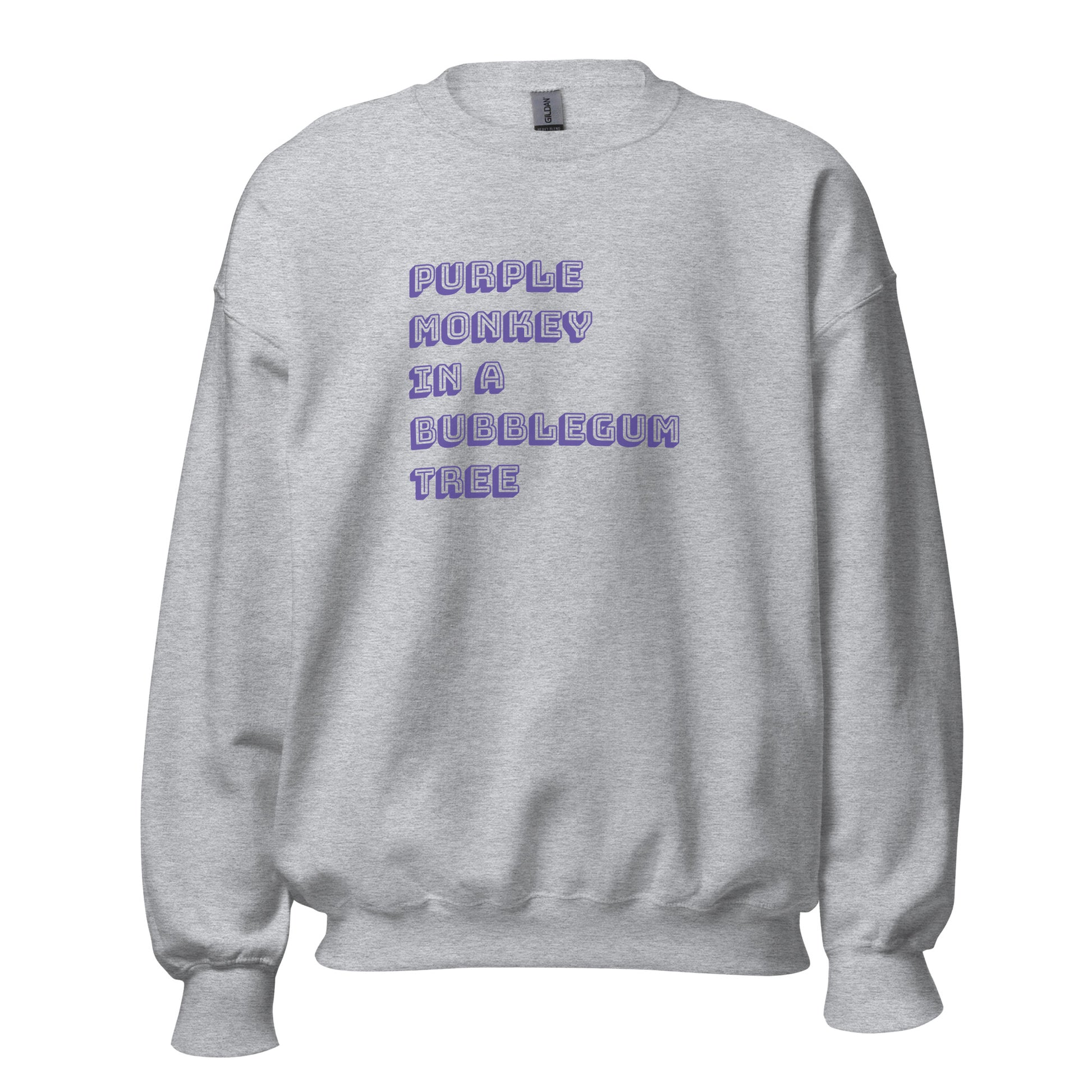 Purple Monkey Sweatshirt - Say Something Swag