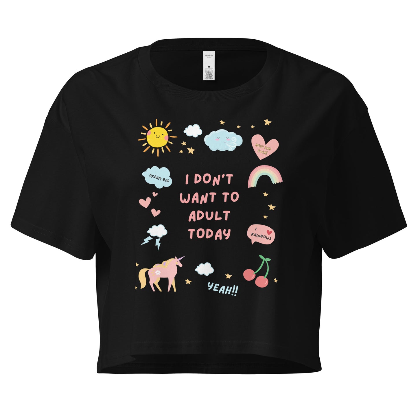 I Don't Want to Adult Today Women's Cropped T-Shirt - Say Something Swag