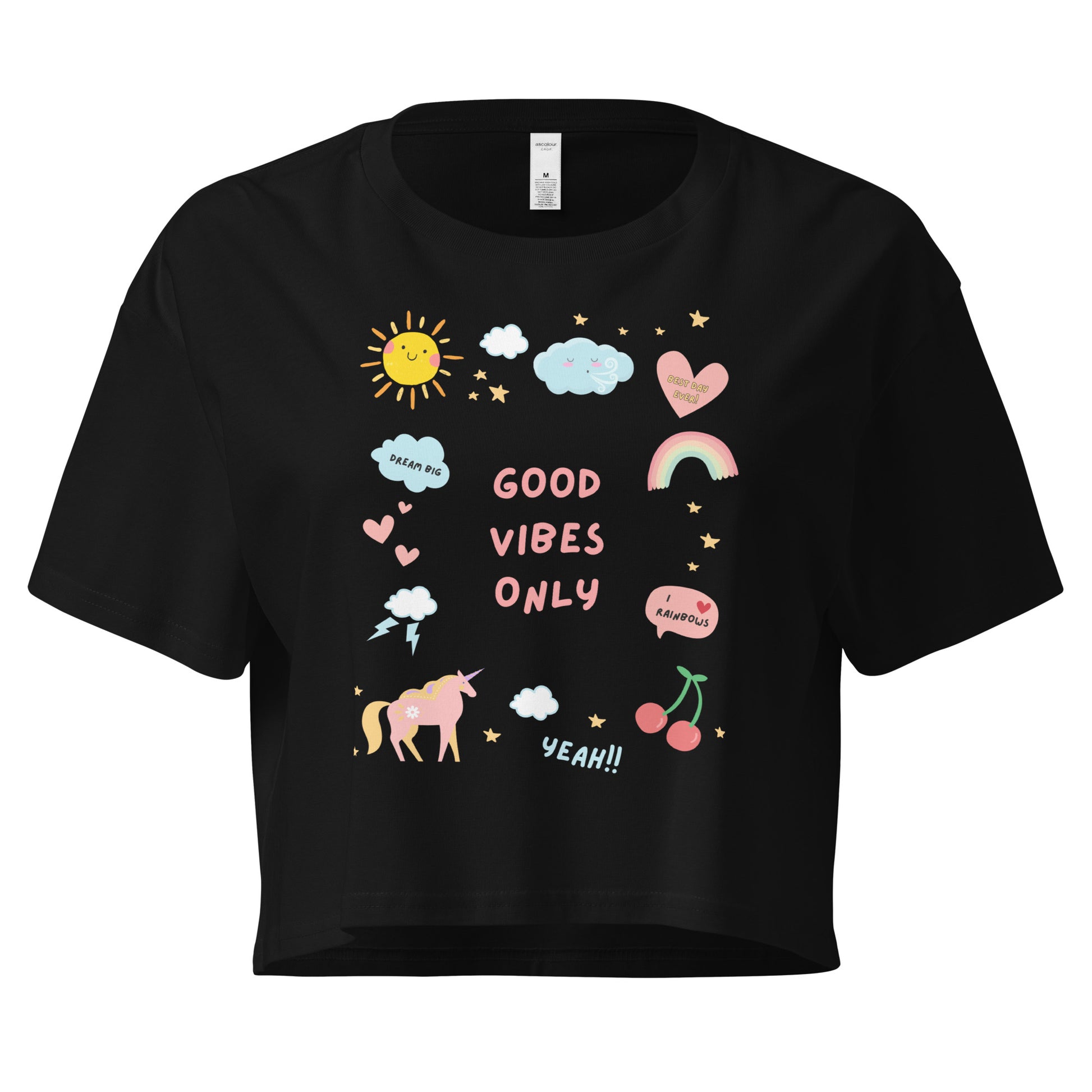 Good Vibes Only Women's Cropped T-Shirt - Say Something Swag