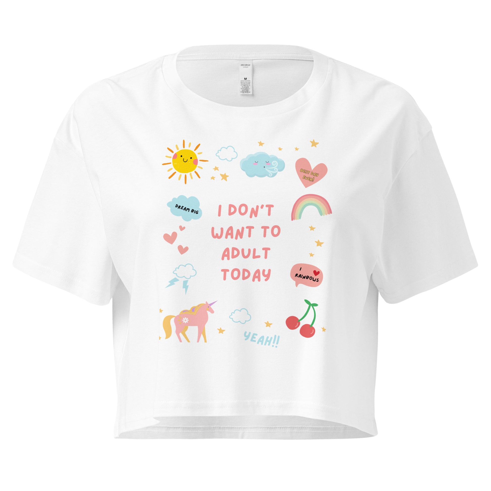 I Don't Want to Adult Today Women's Cropped T-Shirt - Say Something Swag