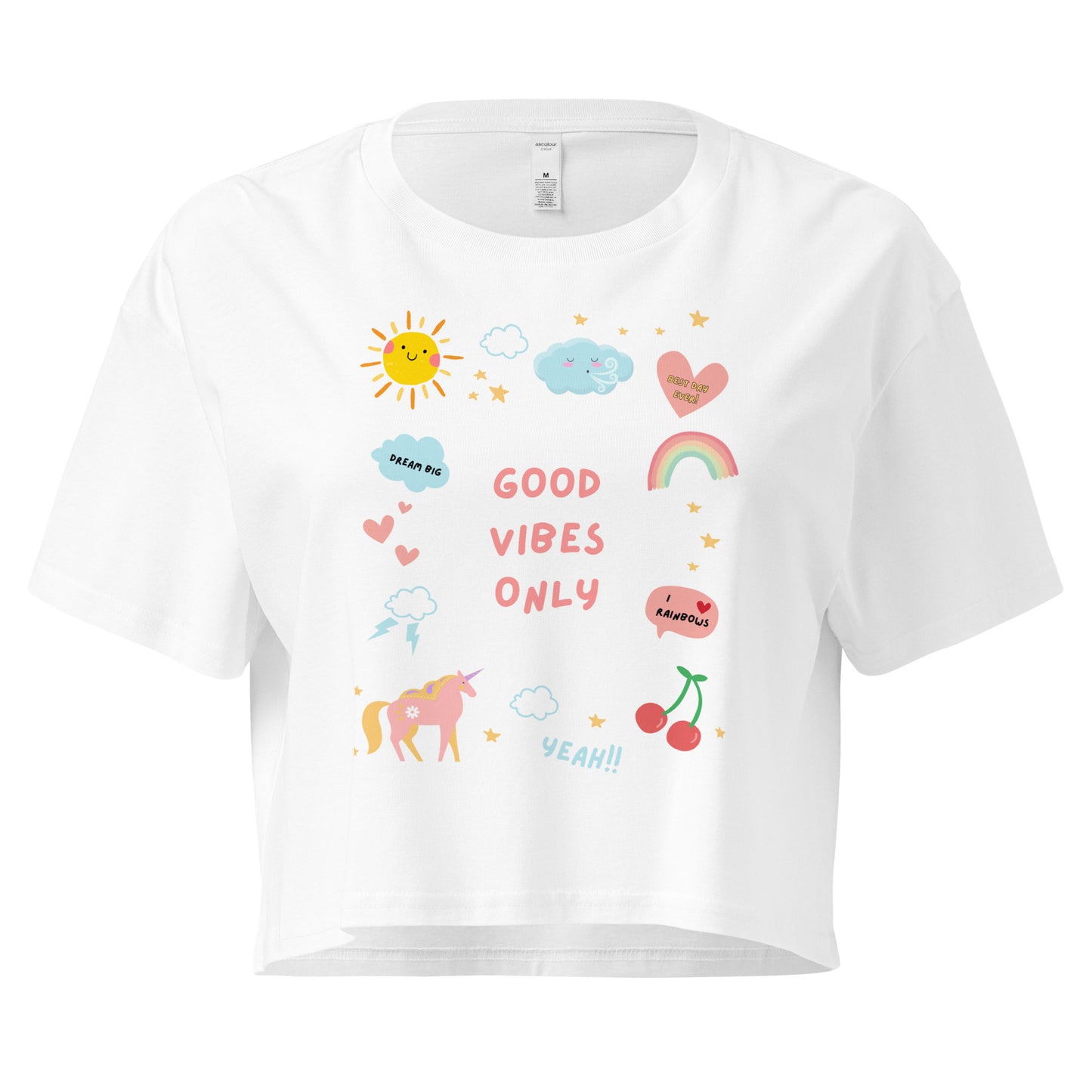 Good Vibes Only Women's Cropped T-Shirt - Say Something Swag